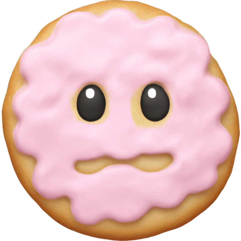 pale pink christmas cookie emoji