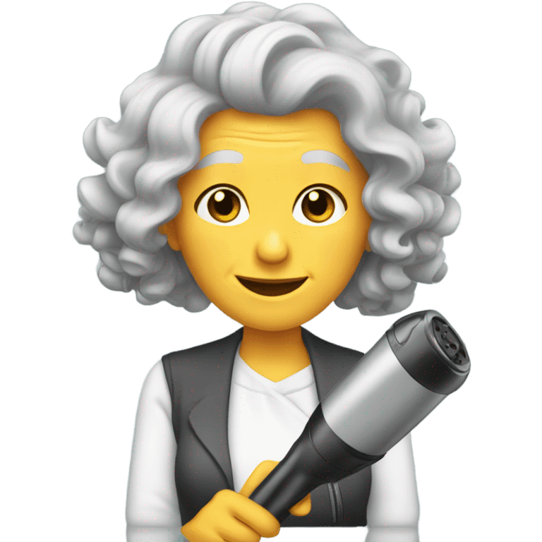 Older woman curling emoji