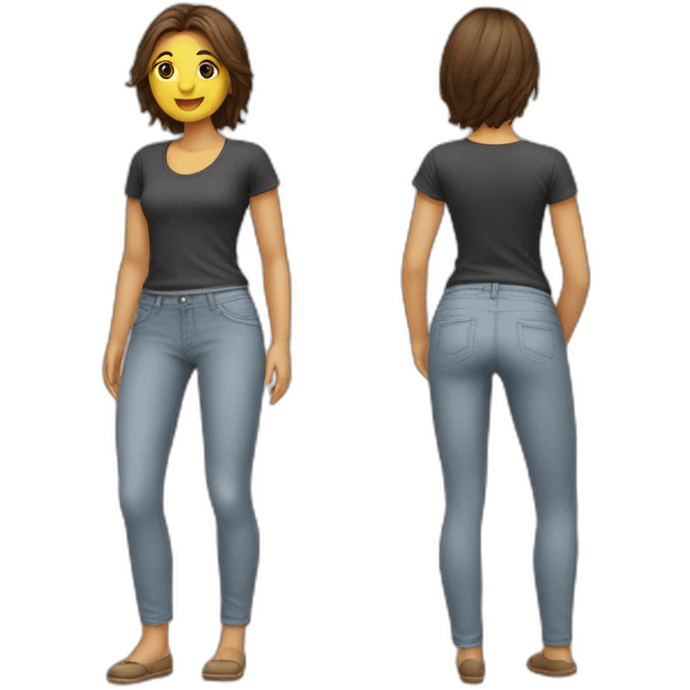 Femme avec un pantalon moulant emoji