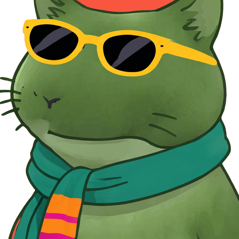 Cat with sunglasses emoji