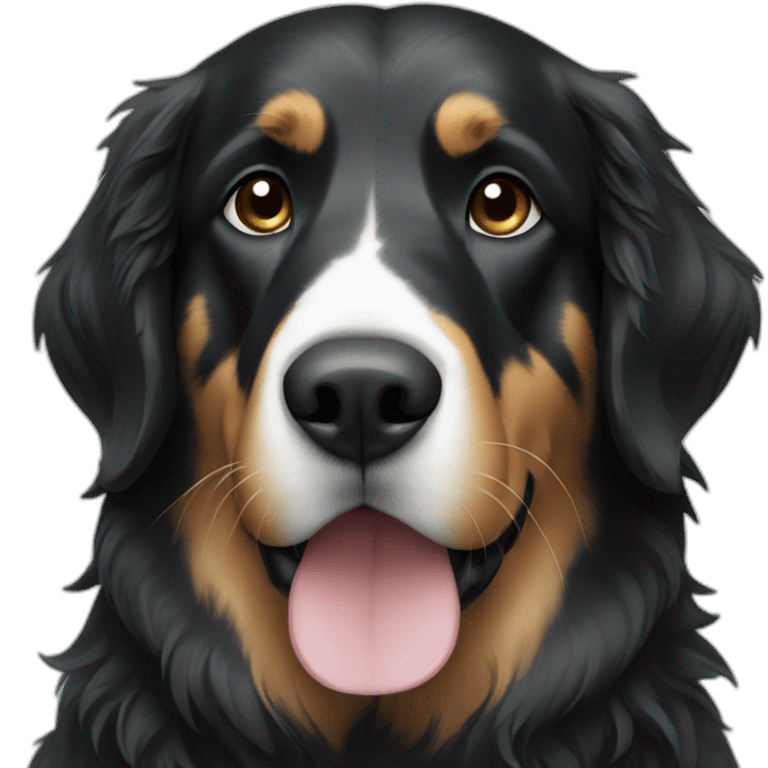 black golden retriever with white spot around nose emoji