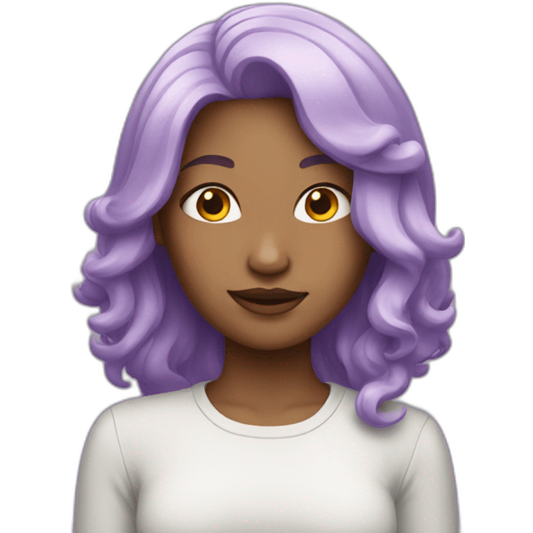 woman with light purple hair emoji