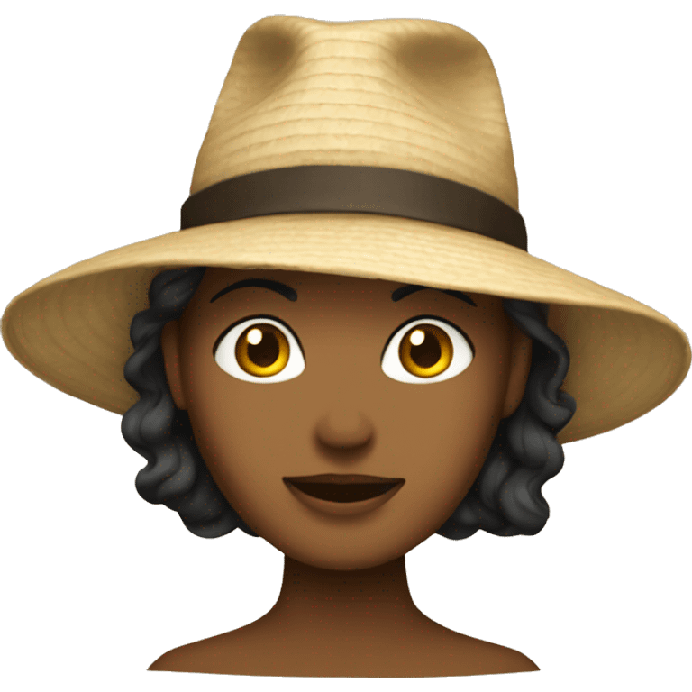 Beigw woman's hat emoji