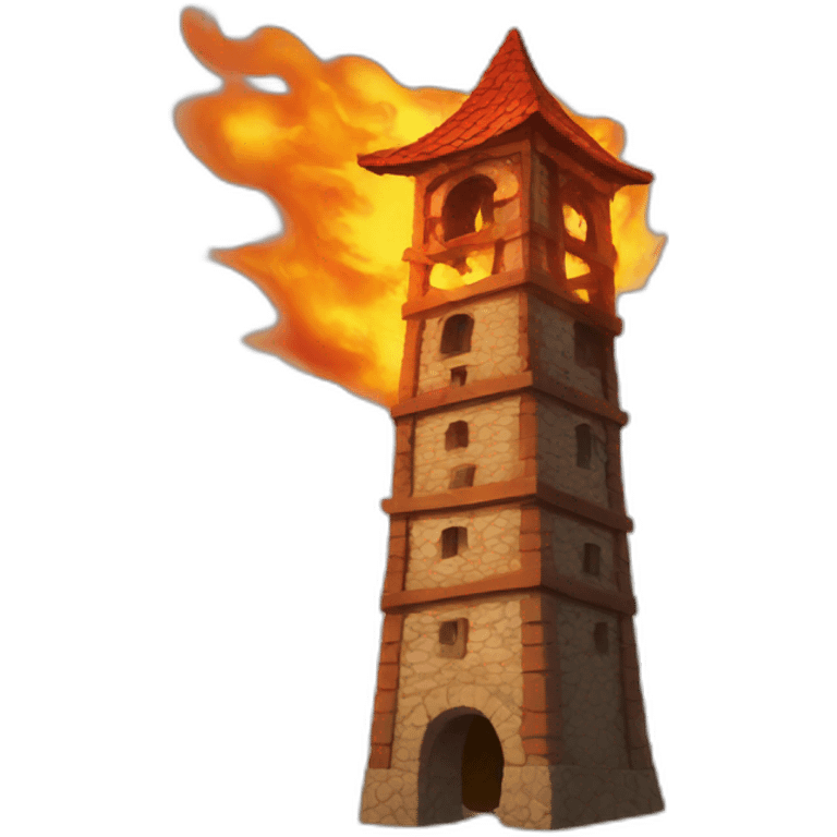 fiery eye tower emoji