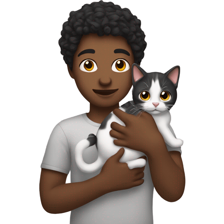 myself holding a cat emoji