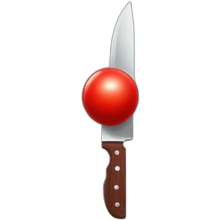 knife with red ball emoji