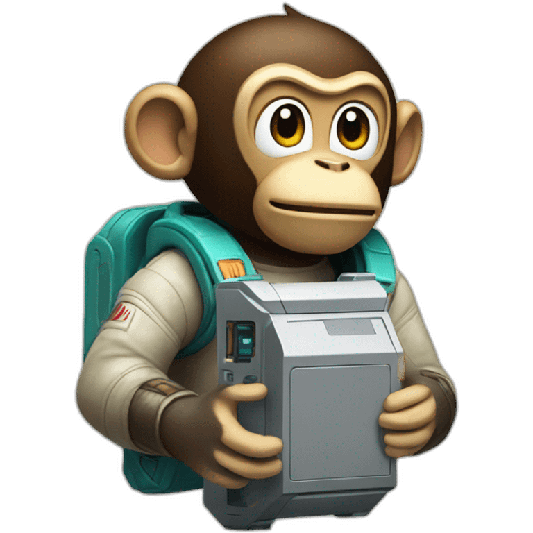 Nintendo switch with a space monkey emoji