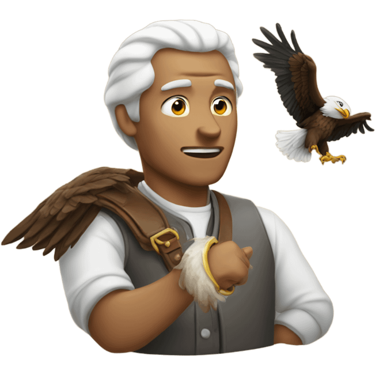 A man makin a eagle with his heand emoji