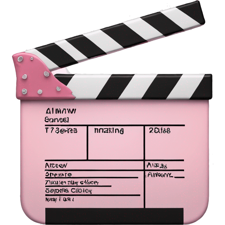 Pale pink movie clapper board emoji