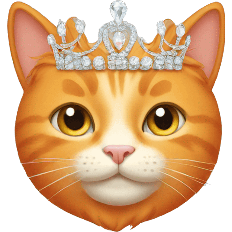 orange cat with tiara emoji