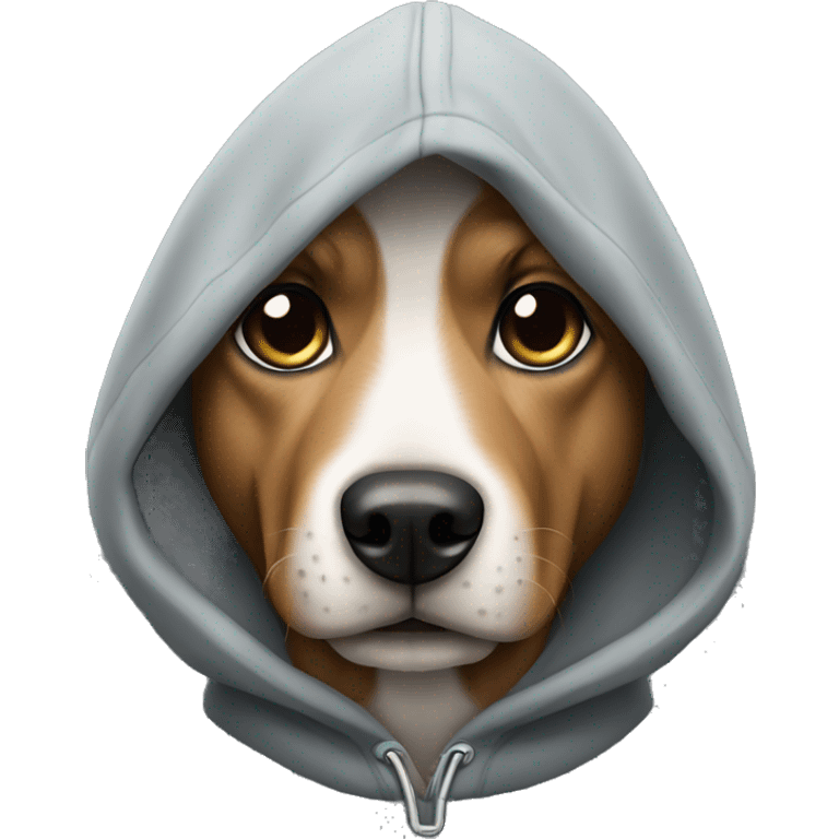 dog wearing a hoddie emoji