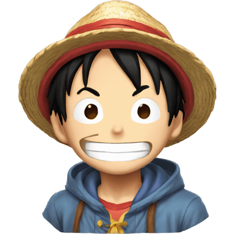 Luffy diciendo te amo emoji