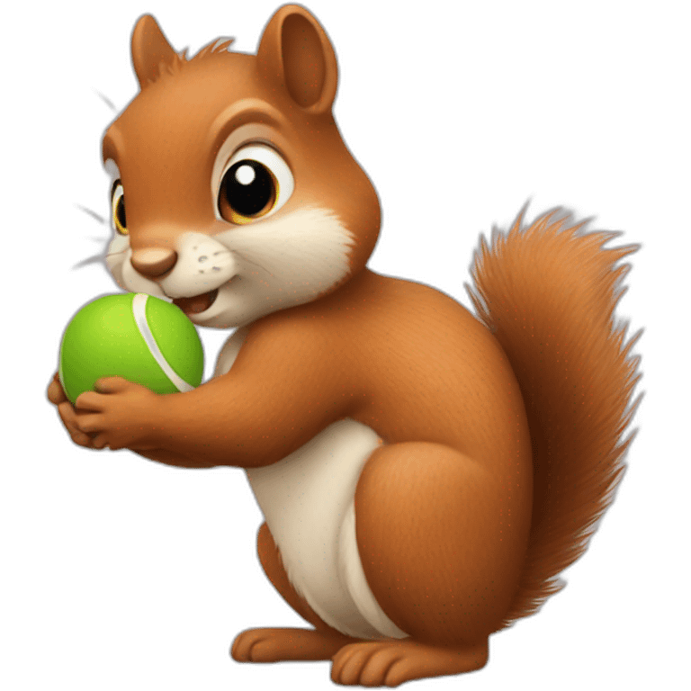 Squirrel playing with a ball emoji