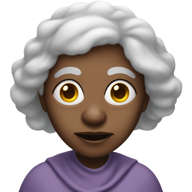 Black grandma as scary ghost emoji