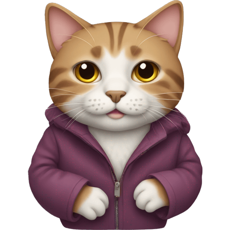 Cat Wearing coat  emoji