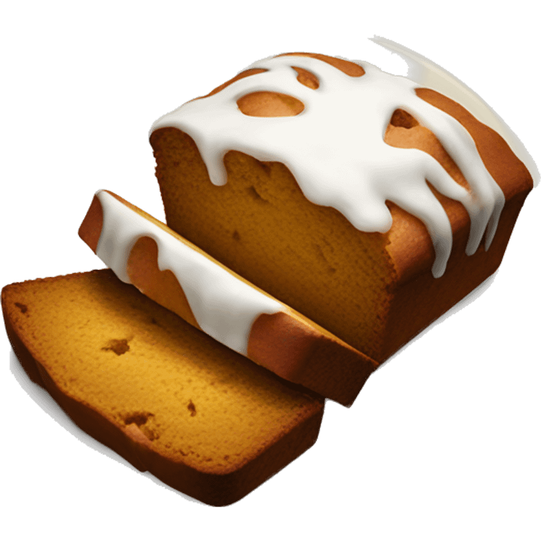 1 pumpkin bread loaf with icing emoji