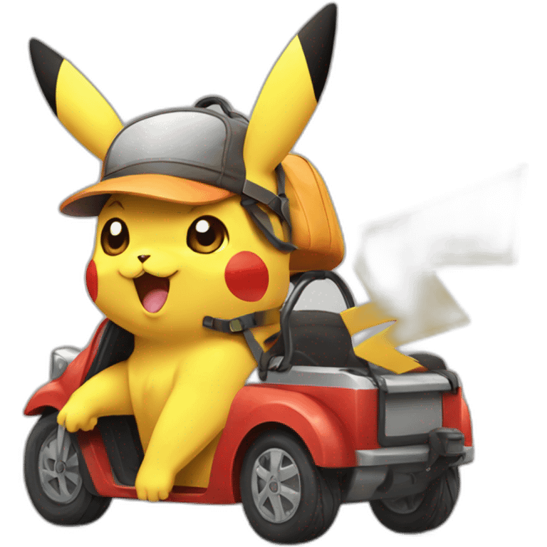 pikachu qui transporte un chat emoji