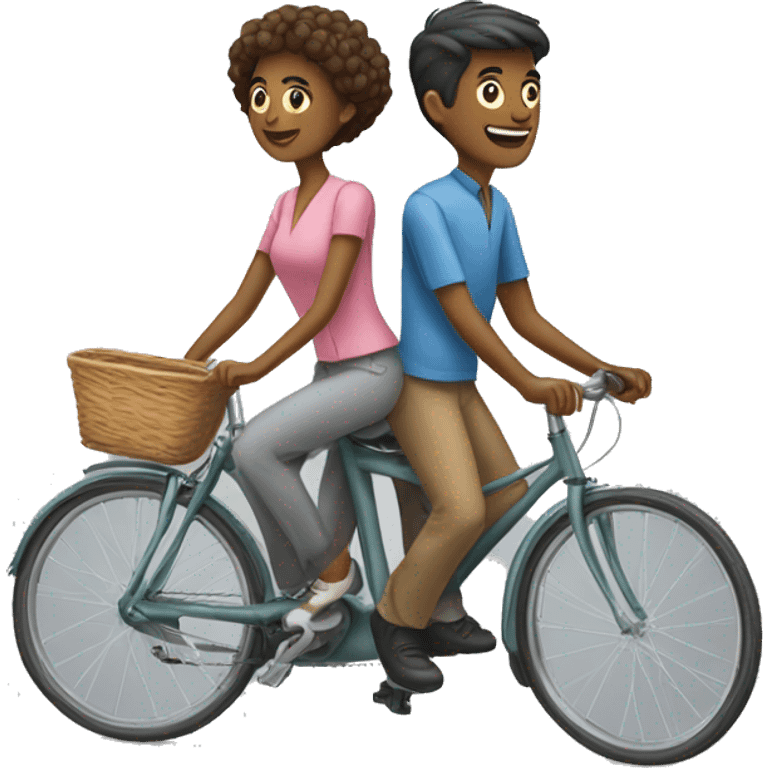 Two Bicycles man and woman emoji