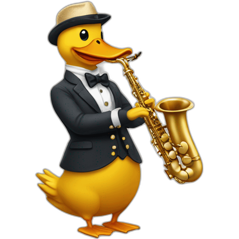 Canard qui joue du Saxophone  emoji