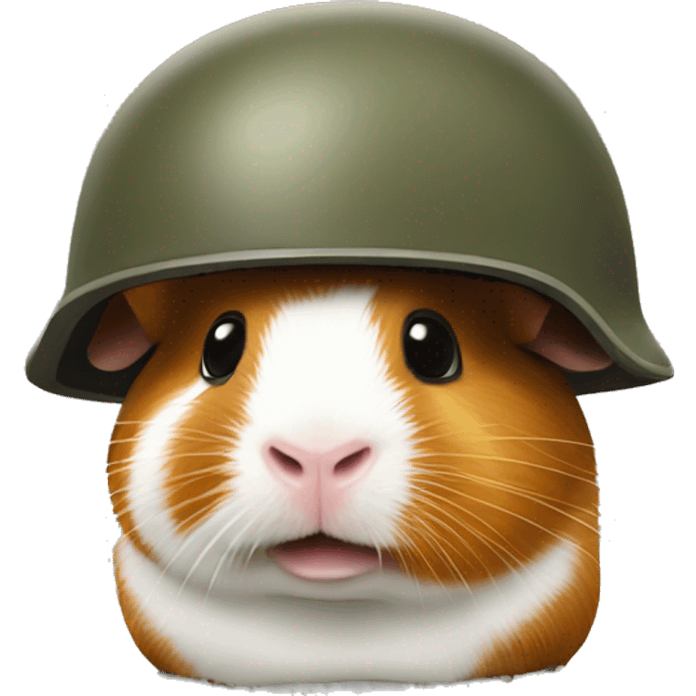 traumatised guinea pig with soldier helmet askew emoji