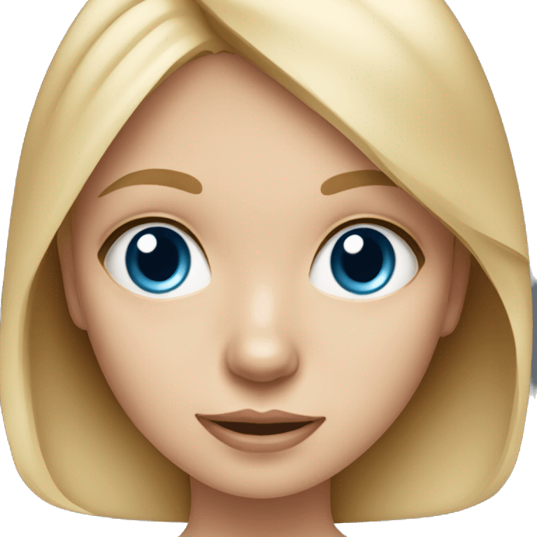 blonde girl with blue eyes holding wearing bow her Chihuahua  emoji