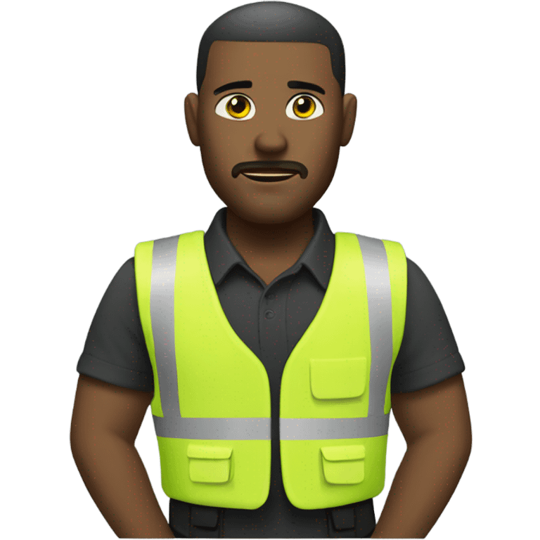 man standing with stab vest  emoji