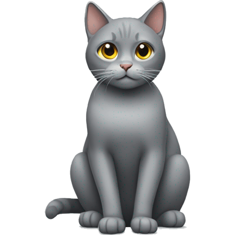 Grey cat sitting emoji