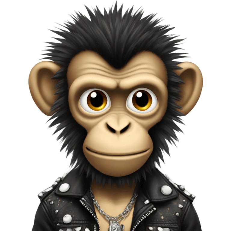 Punk monkey with a Mohawk  emoji