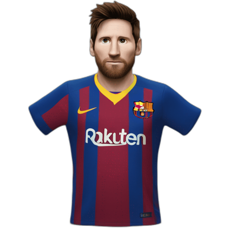 Messi enseñando la camiseta emoji