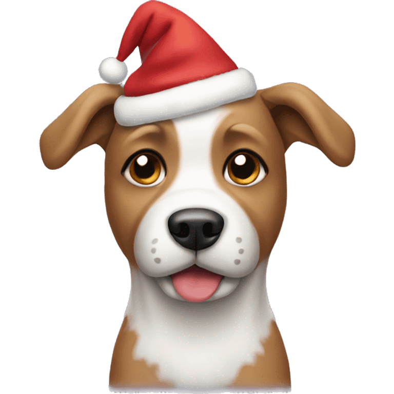 Christmas dog emoji