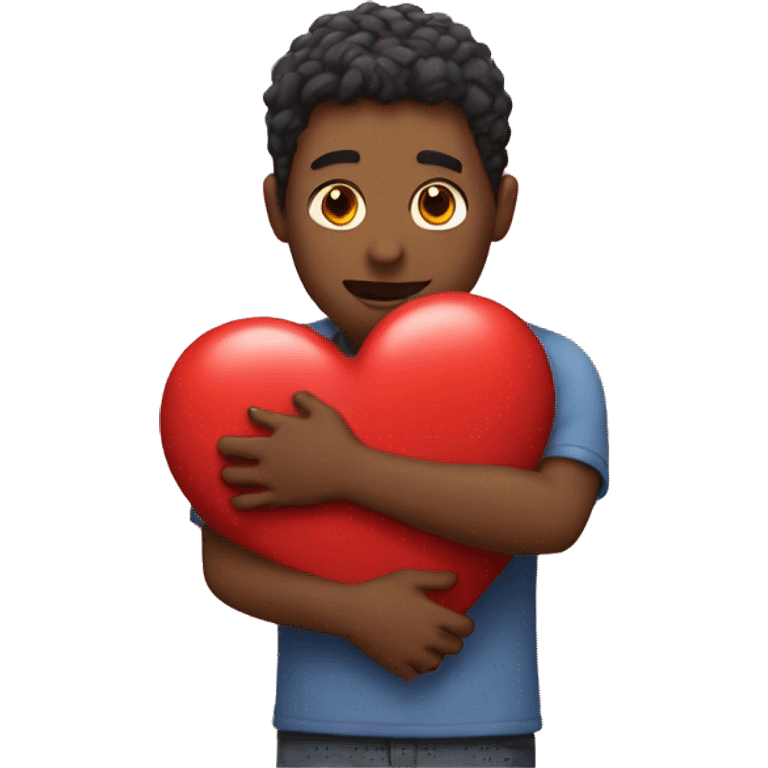 Man hugging a heart emoji  emoji