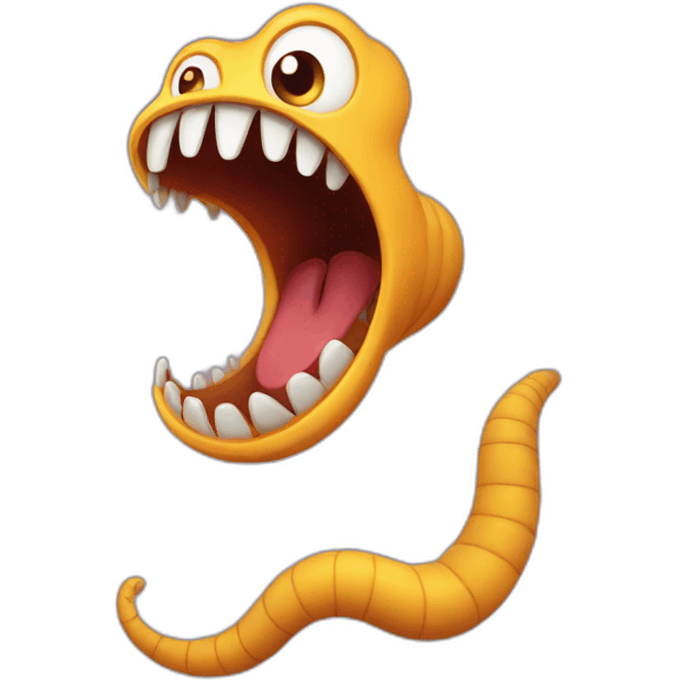 screaming worm emoji