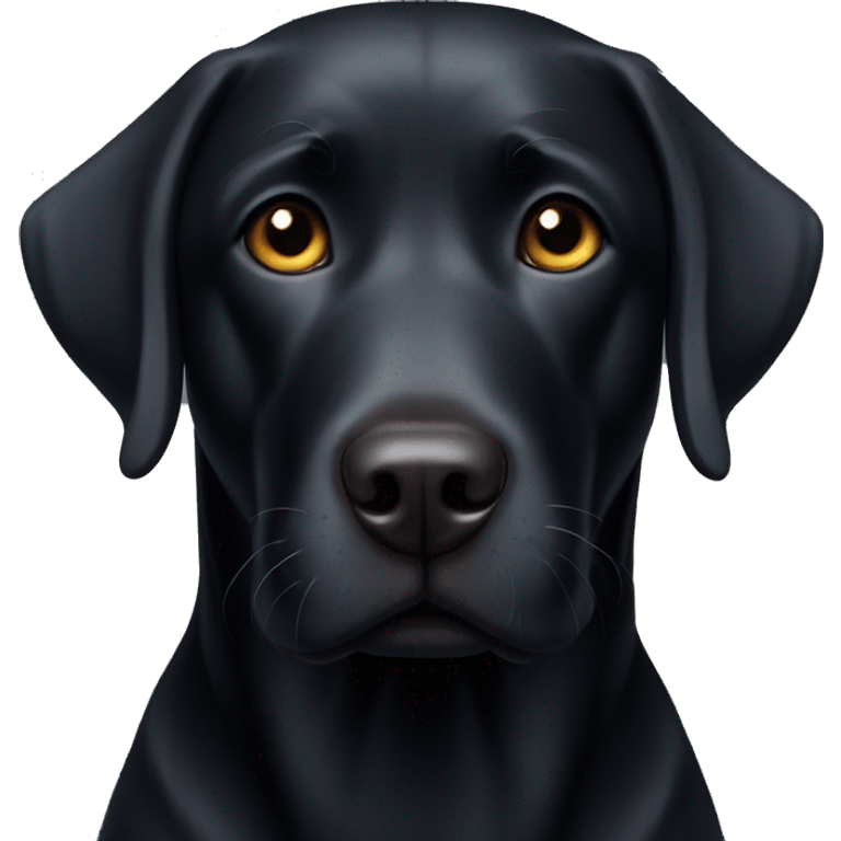 Black labrador’s face emoji