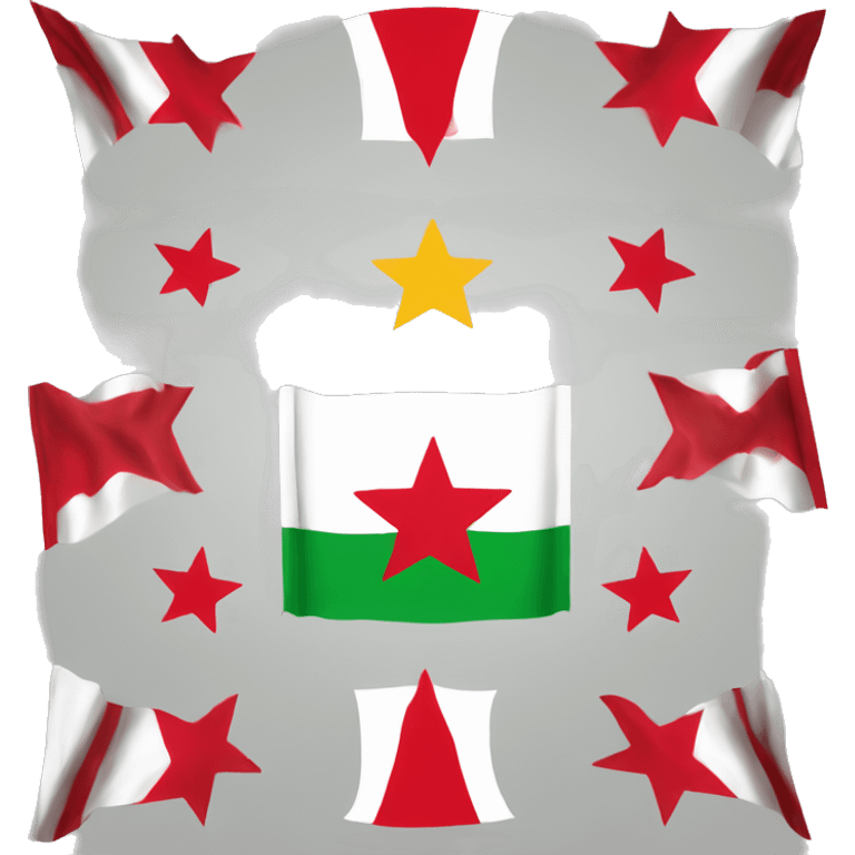 Independent Syria flag with 3 stars emoji