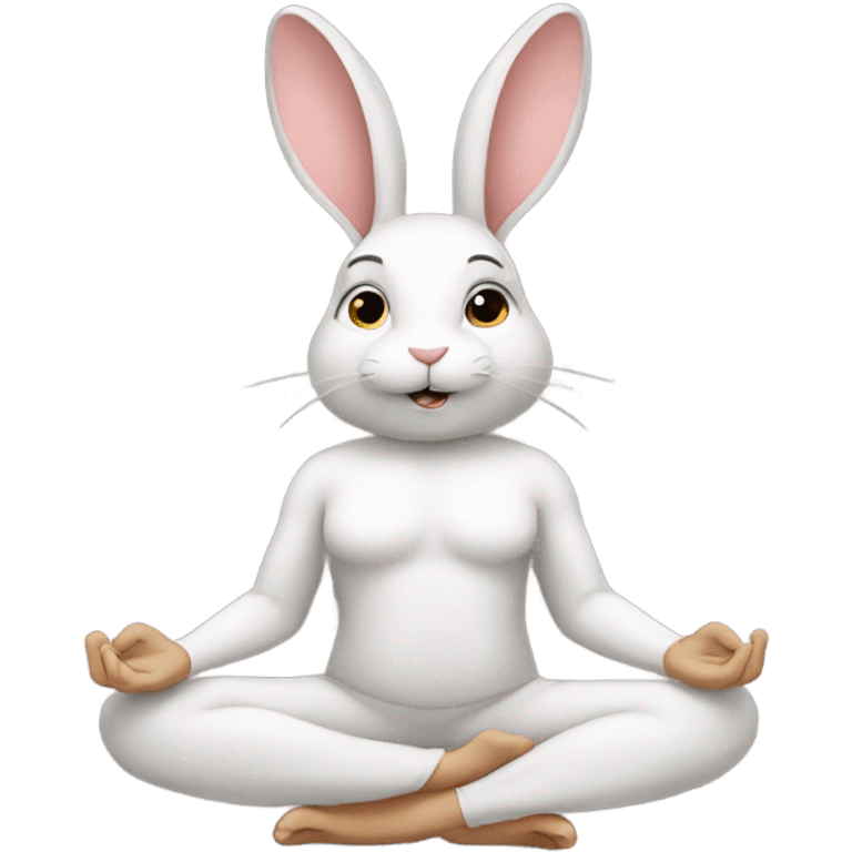 Rabbit yoga emoji