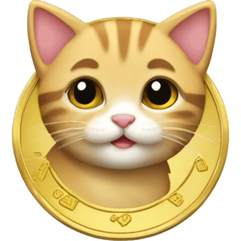 Cute kitten coin  emoji