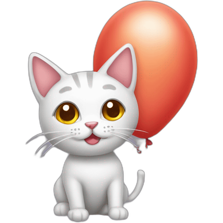 Balloon cat emoji