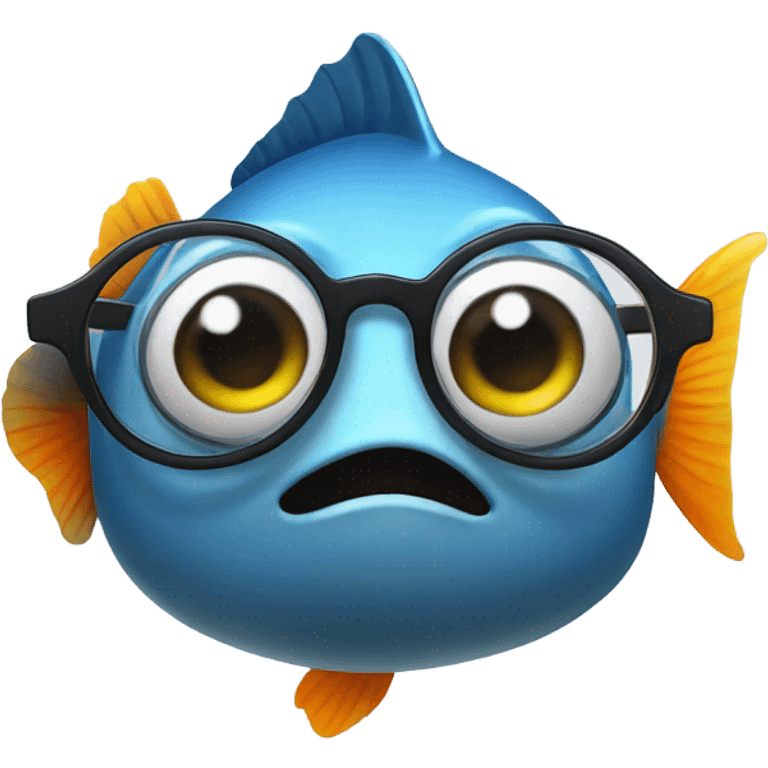 Fish with glasses emoji