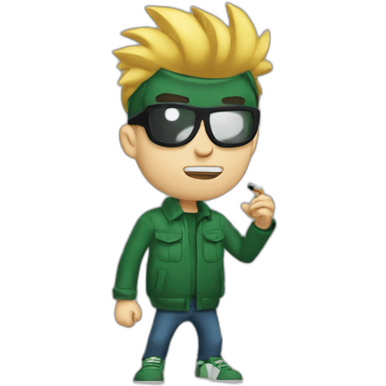 Johnny Test smoking a cigarette emoji