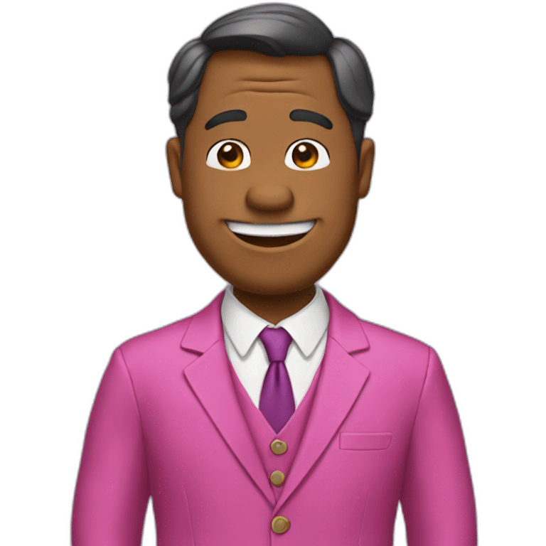 Barney with pink suit emoji