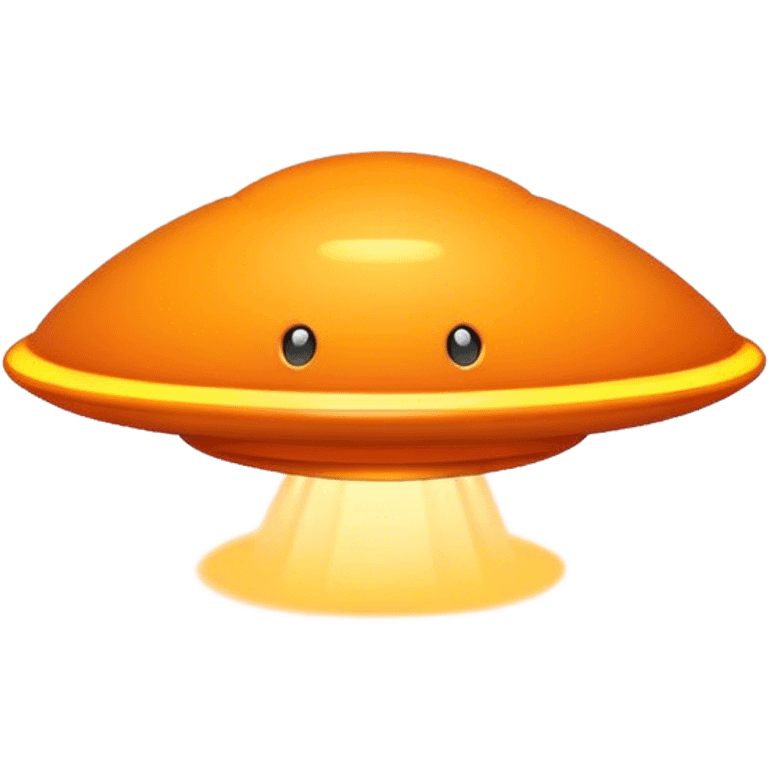 orange ufo cute make it as profile photo for app emoji