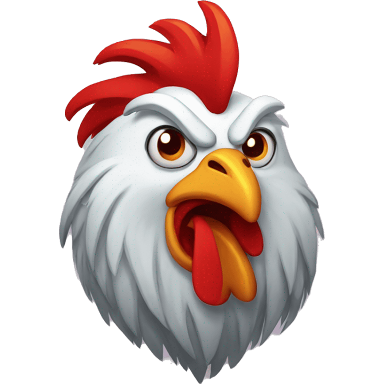 evil rooster emoji