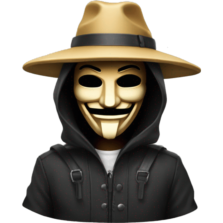 Guy fawkes hacker emoji