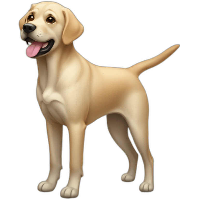 a labrador pooing emoji