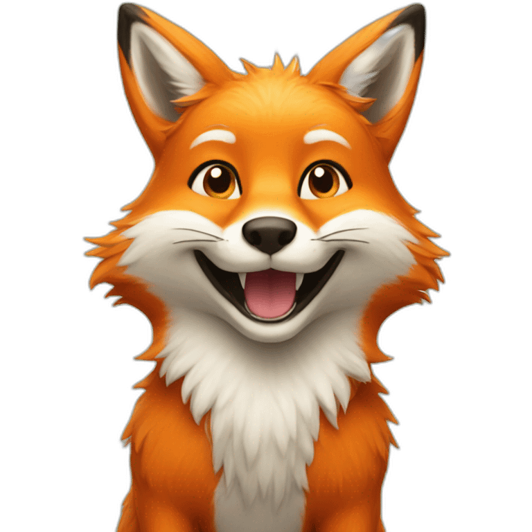 Orange Furry fox smiling  emoji