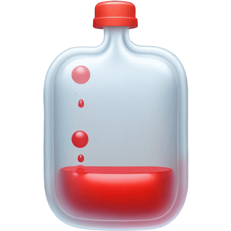 infusion bag with red liquid  emoji