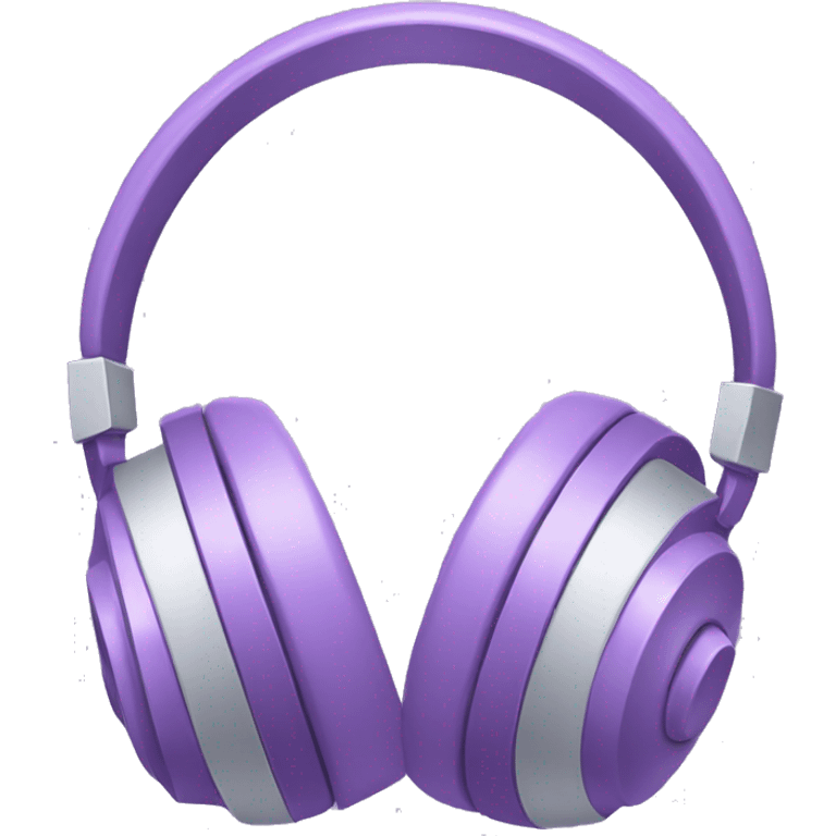 Lilac-colored headphones emoji