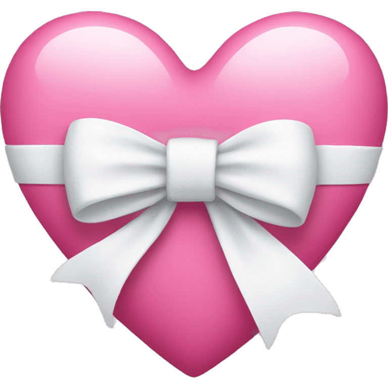 pink heart with white bow emoji