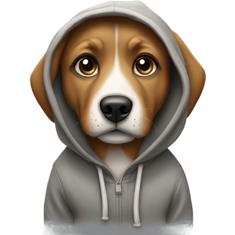 dog wearing a hoodie emoji