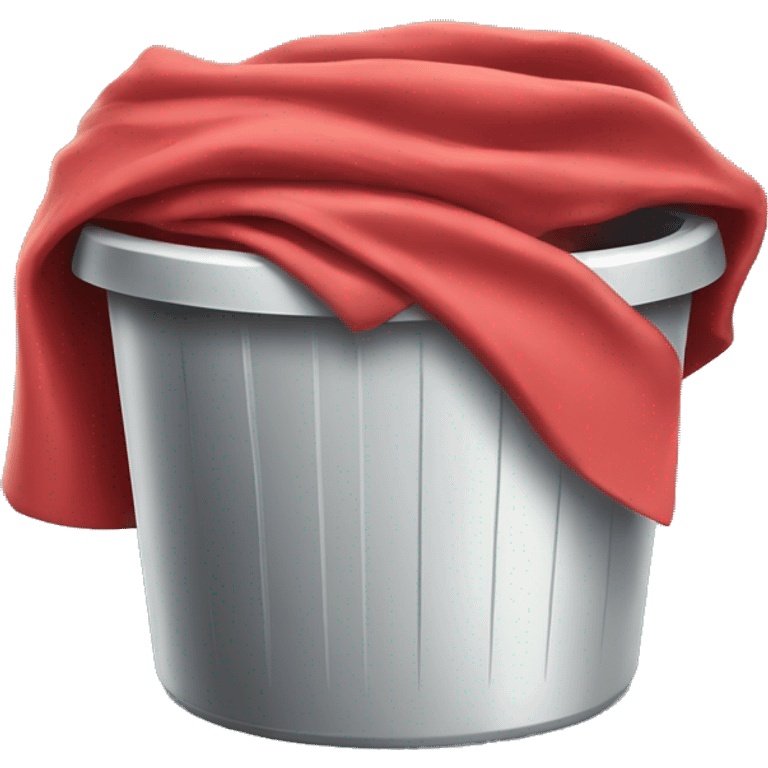 laundry bucket with a cape and muscles emoji